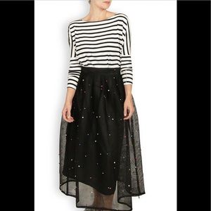 NWT Buru Skirt Collection Black Party Pearls